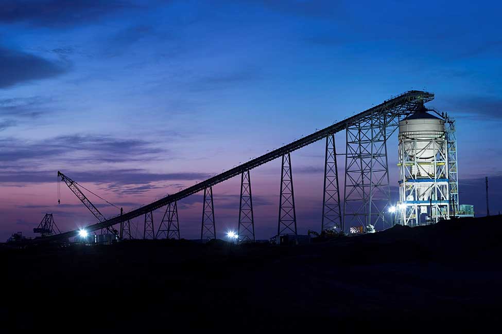 A view of the project’s conveyor belt