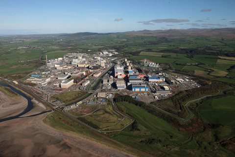 Aerial image of a Sellafield