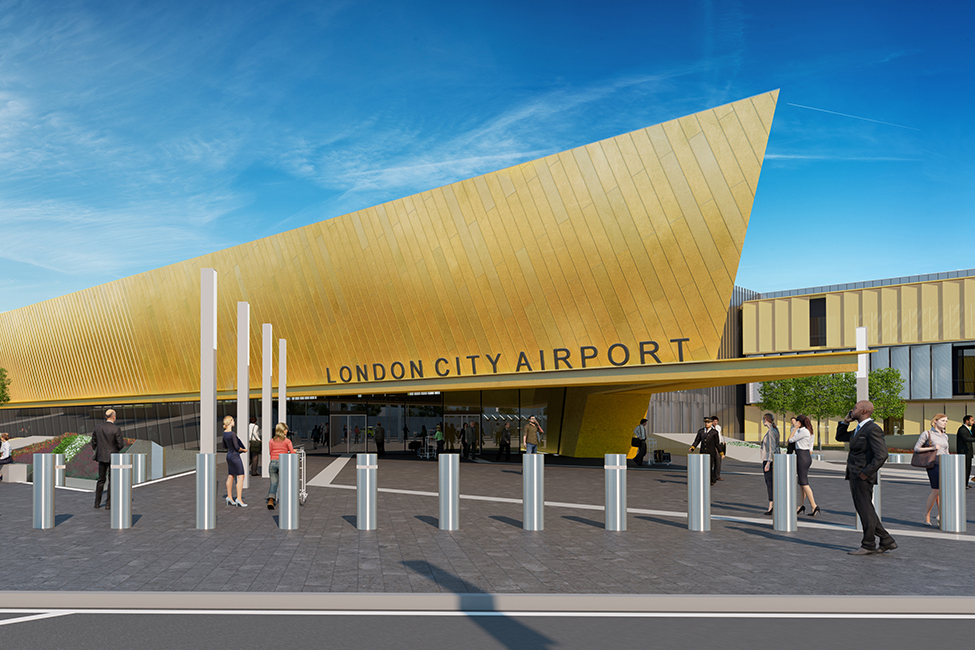 Digital rendering of the terminal front
