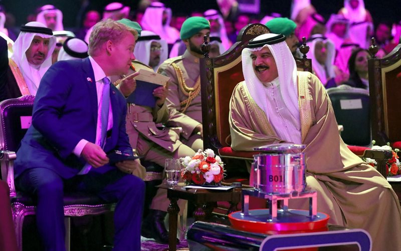 Bechtel CEO with Bahrain royal