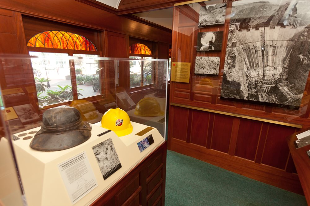 The hard-boiled hat, a precursor to today’s hard hats, was one of the artifacts in the WaaTeeKaa museum.