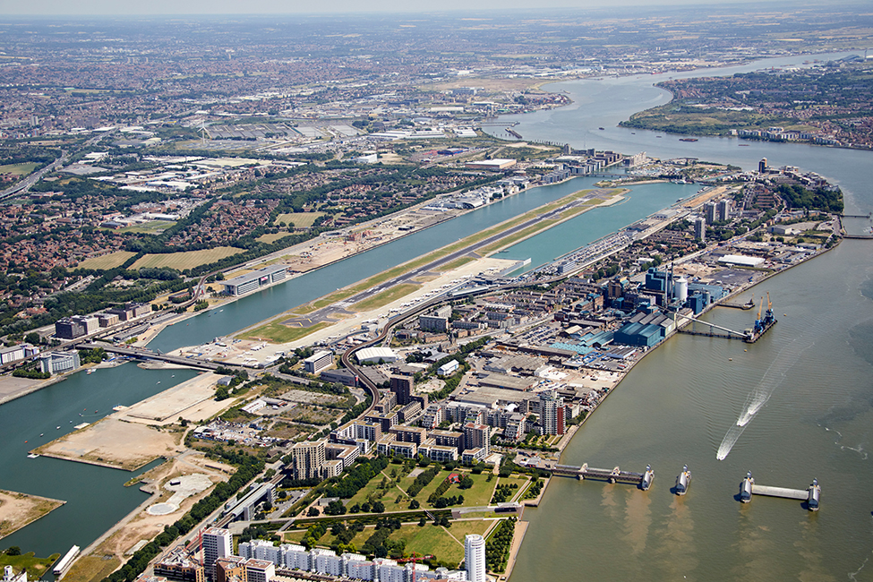 Aerial view of the London City Airport ®AndrewHolt