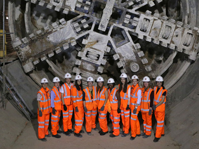Workers at Crossrail