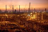 Twilight at the Jamnagar complex, one of the world's largest oil-refining hubs