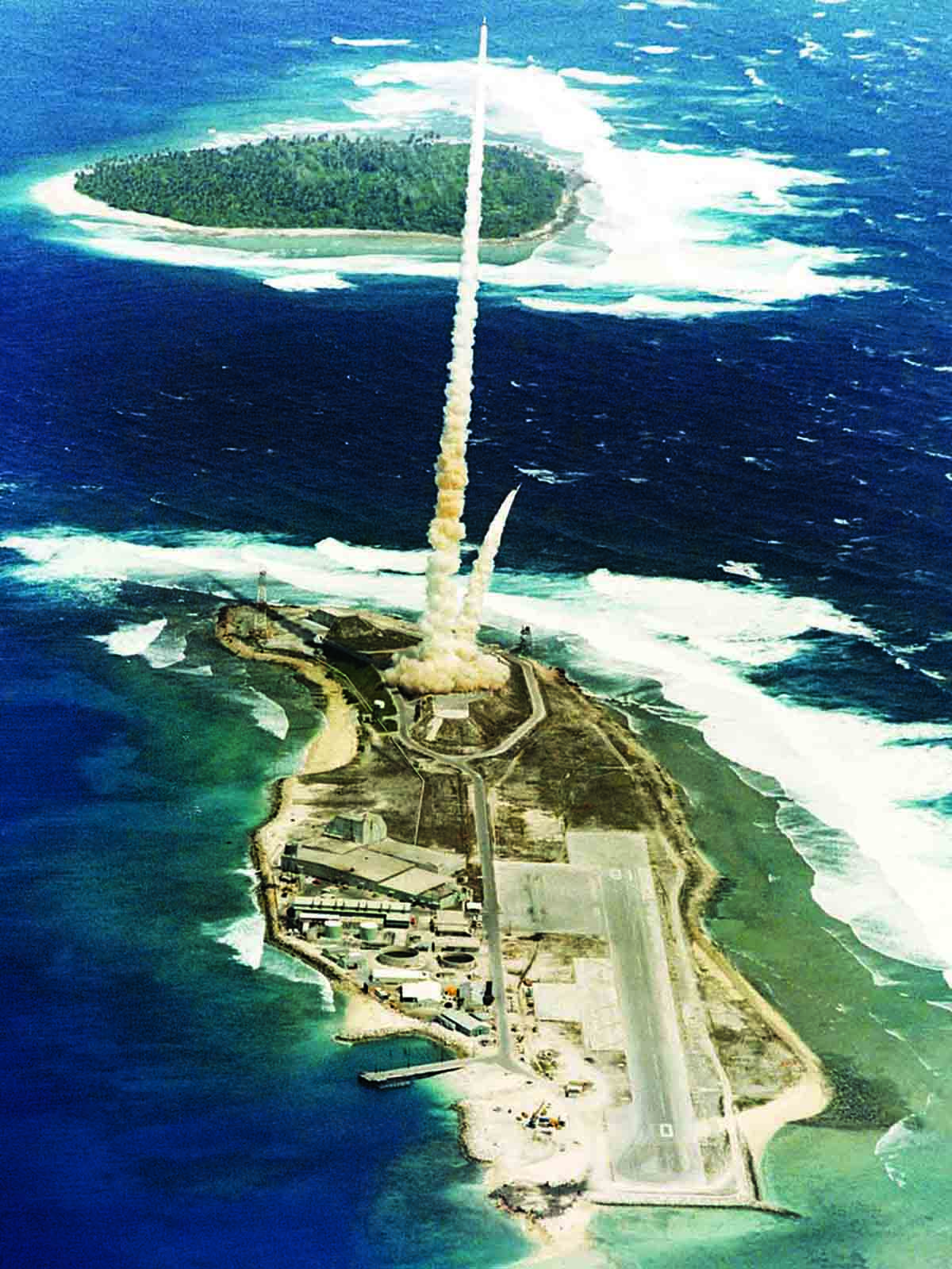 a missile test launch