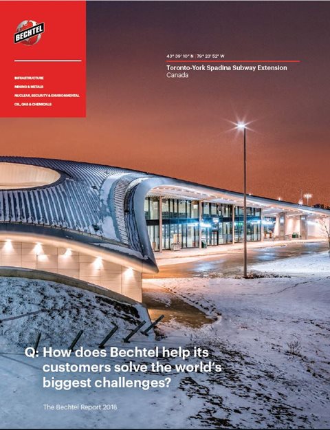Front cover of 2018 Bechtel Report
