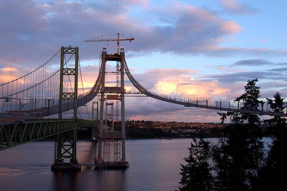 Completed in 2007, Tacoma Narrows was the longest US suspension bridge built in four decades