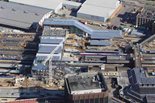 An aerial view of Reading Station, where Bechtel and Network Rail completed the massive expansion on schedule and within budget