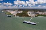 Ships being loaded with LNG at all three of the project’s plants