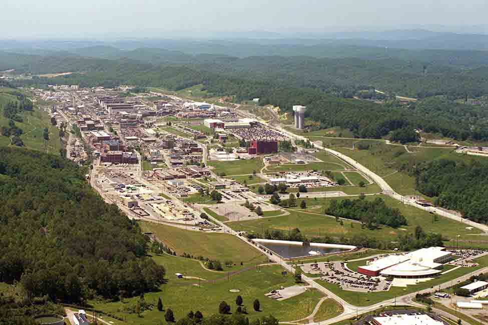 An aerial view of the Y-12 facility