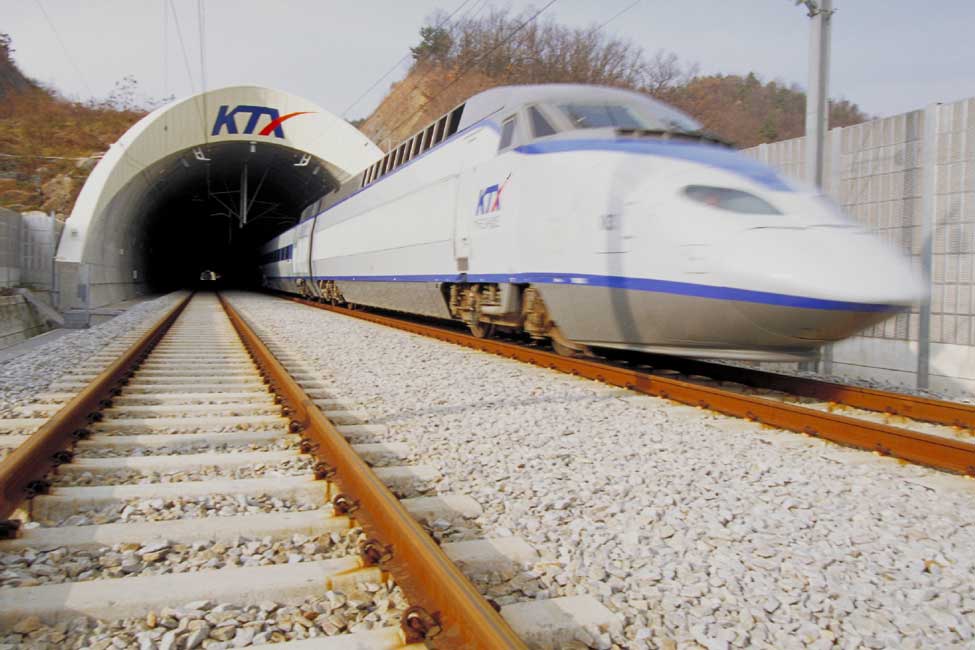 The line’s trains operate at speeds of 186 miles (300 km) an hour