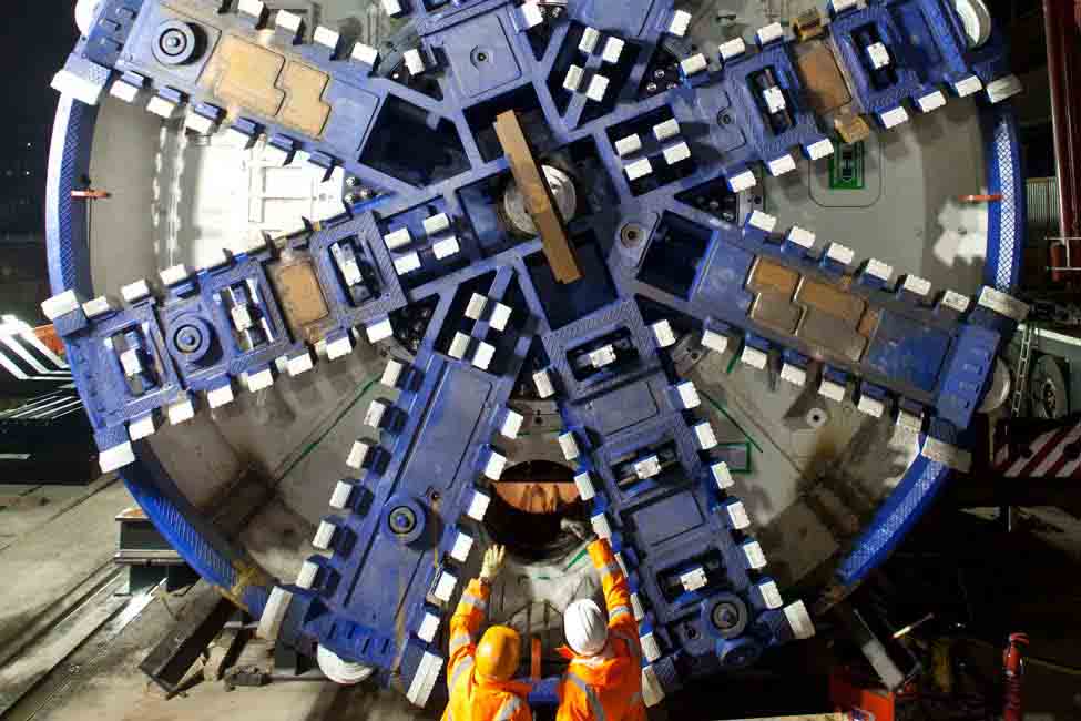 Each of these tunnel-boring machine weighs 1,000 tonnes