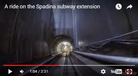 Image of Toronto-York Spadina Subway Extension track work complete