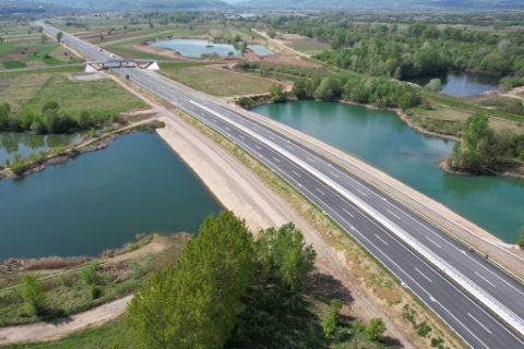 Aerial view of the Serbian Motorway