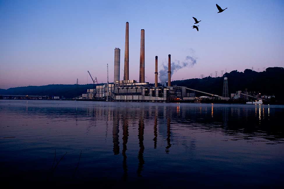 The Sammis Power Plant as seen from the Ohio River
