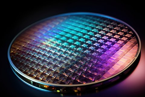 Silicon microchip wafers