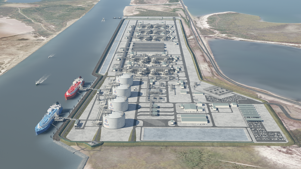 Overview rendering of Rio Grande LNG
