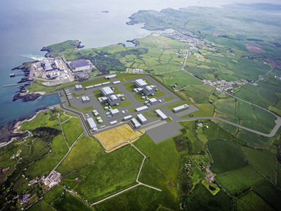 Aerial view of Horizon's Wylfa Newdd Power Plant