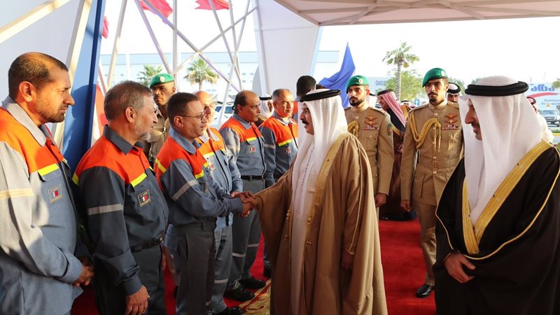 Bahrain royal greets employees