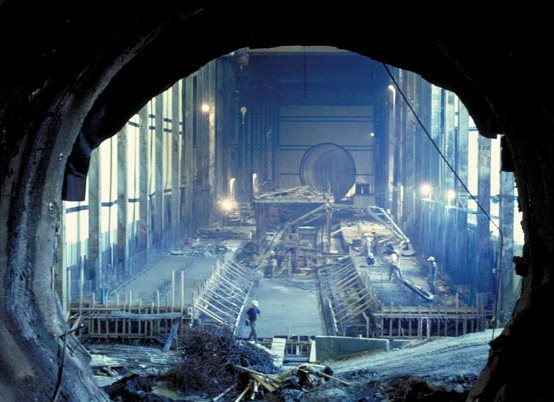 Construction works in the metro’s tunnel