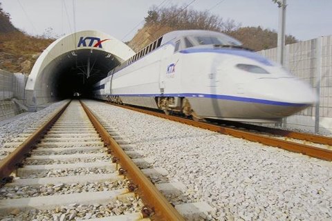 KTX train in motion