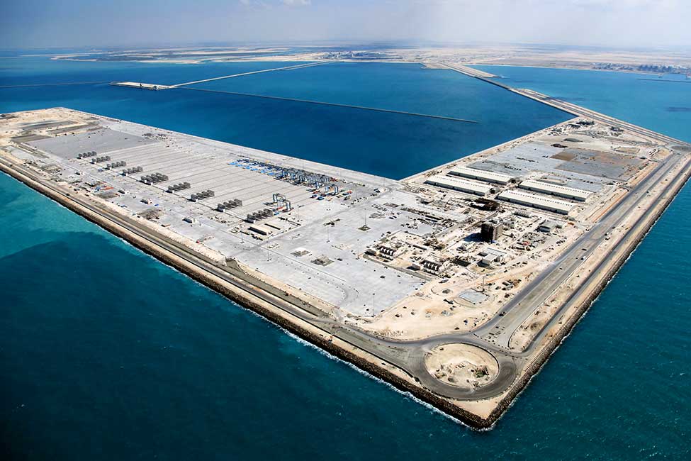Bechtel’s team built the offshore port and terminal complex by creating an artificial island more than 3 miles (some 5 kilometers) from shore
