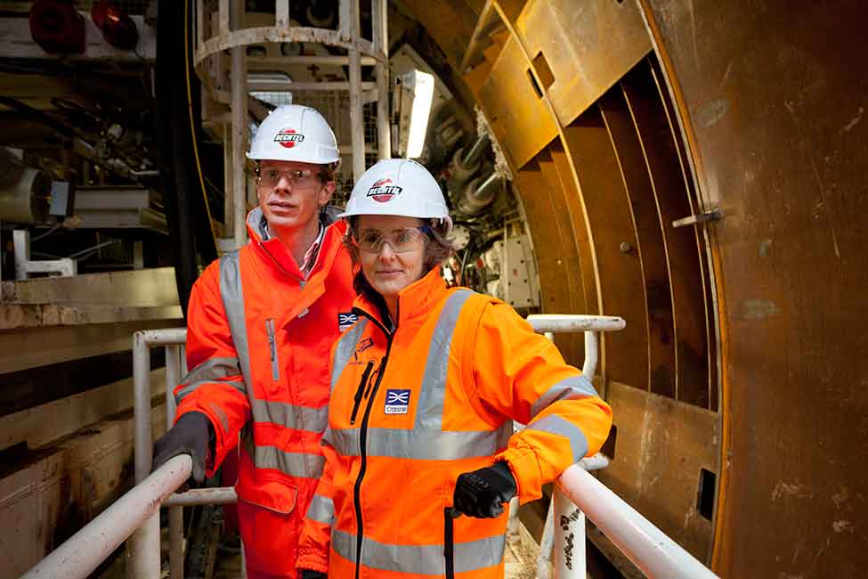 A view inside one of Crossrail’s tunnel