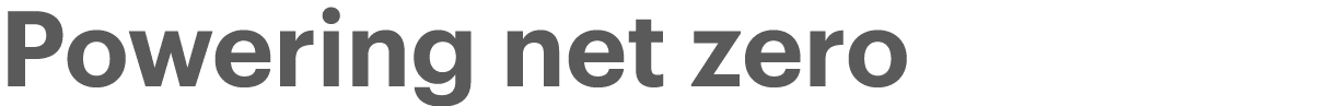 Powering net zero