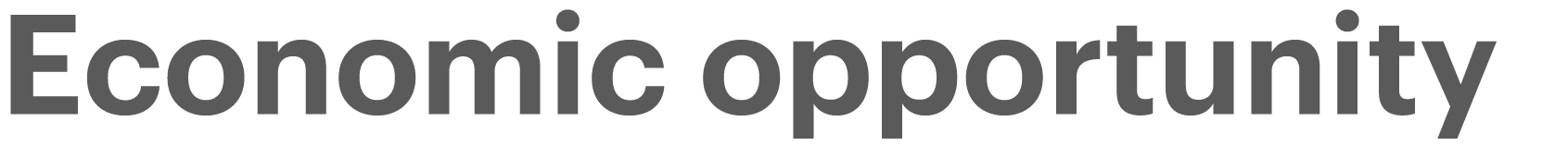 Economic opportunity  