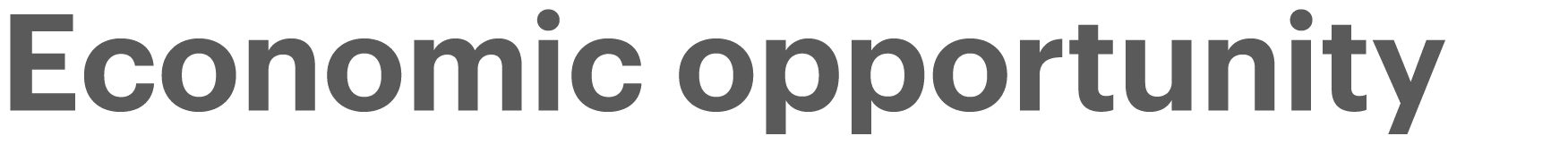 Economic opportunity  