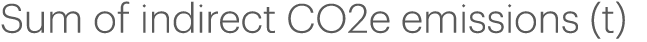 Sum of indirect CO2e emissions (t)