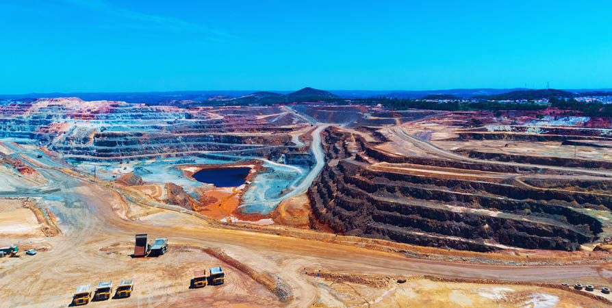 Copper mine open pit Atalaya Rio Tinto. Spain.
