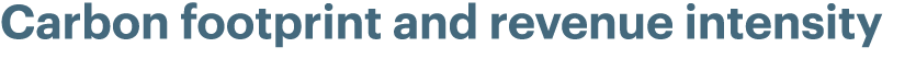 Carbon footprint and revenue intensity