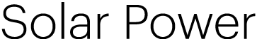 Solar Power